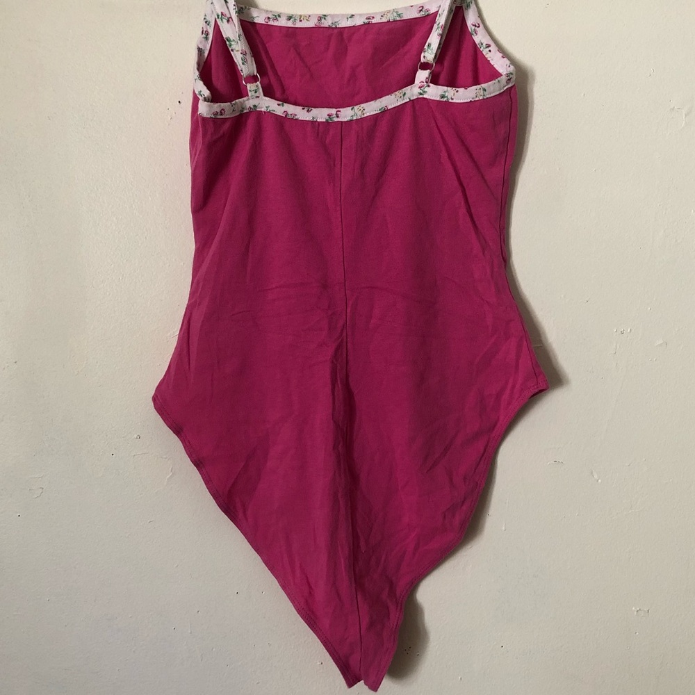 floral pink bodysuit